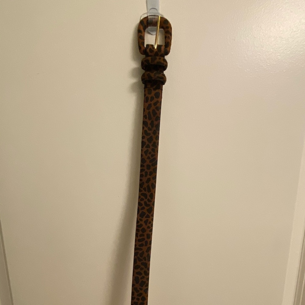 Leather Animal Print Belt